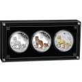 Australian Lunar Series III 2021 Year of the Ox 1oz Silver Trio