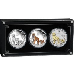 Australian Lunar Series III 2021 Year of the Ox 1oz Silver Trio