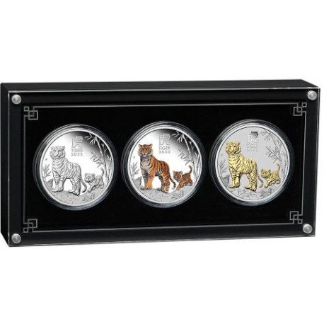 Australian Lunar Series III 2021 Year of the Ox 1oz Silver Trio