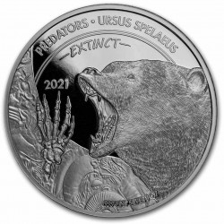 CONGO 1 oz silver Predators URSUS SPELAEUS 2021 BU 20fr.