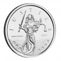 GIBRALTAR 1 oz silver LADY JUSTICE 2021 BU