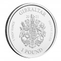 GIBRALTAR 1 oz silver LADY JUSTICE 2021 BU