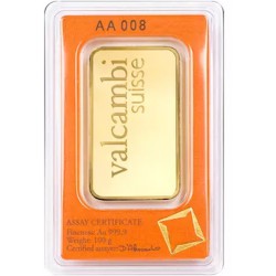 100 GRAM GOLD BAR - NEW VALCAMBI - HEMEIRLE MEULE - HEREAUS - METALOR