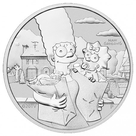 Perth Mint 1 oz silver The SIMPSONS FAMILY 2021 $1 BU