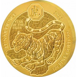 1 oz gold RWANDA TIGER 2022 Amaranga 100 