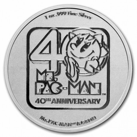 Niue 1 oz silver PAC-MAN 2021 $2 BU