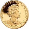 ST HELENA 1 oz GOLD The QUEEN'S VIRTUES VICTORY 2021 £100 proof VICTORIA CONCORDIA CRESCIT