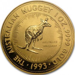 1 oz gold NUGGET 1993 wallaby