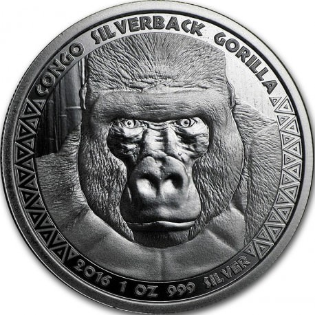 1 oz silver GORILLA CONGO 2015
