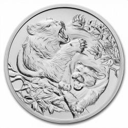 1 oz silver COUGAR VS BEAR 2022 Apex Predators BU
