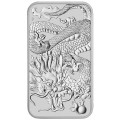 Perth Mint 1 oz silver RECTANGLE DRAGON $1 BAR 2021