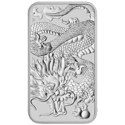 Perth Mint 1 oz silver RECTANGLE DRAGON $1 BAR 2022