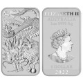 Perth Mint 1 oz silver RECTANGLE DRAGON $1 BAR 2021