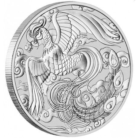PM 1 oz silver SINGLE DRAGON 2021 $1 bu CHINESE MYTHS & LEGENDS