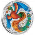 PM 1 oz silver PHOENIX 2022 $1 bu RED & GOLD CHINESE MYTHS & LEGENDS 
