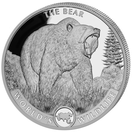 Wildlife 1 oz silver The BEAR 2022 Congo 20 Fr