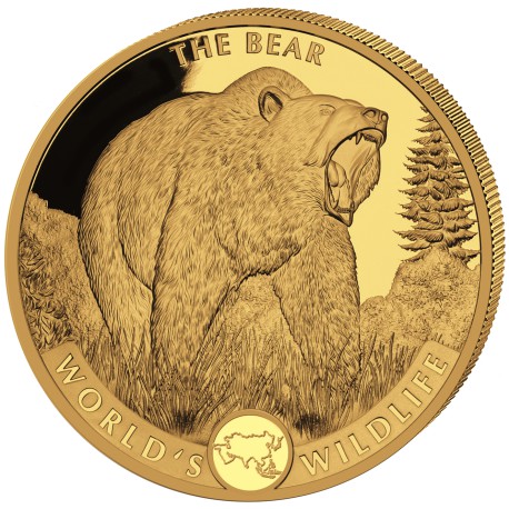 Wildlife 1 oz GOLD The BEAR 2022 Congo 100 Fr