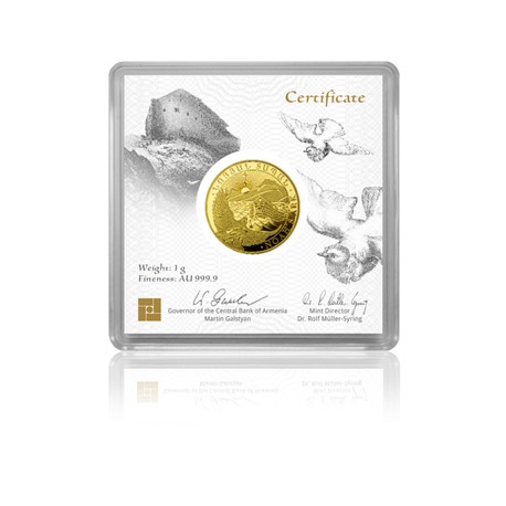 Armenia 1 gram GOLD 2022 Naoh's Ark Dram 100 Bu