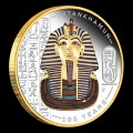 Perth Mint 2 oz silver TUTANKHAMUN Discovery 2022 GILDED & COLOURED Proof $2