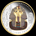 Perth Mint 2 oz silver TUTANKHAMUN Discovery 2022 GILDED & COLOURED Proof $2