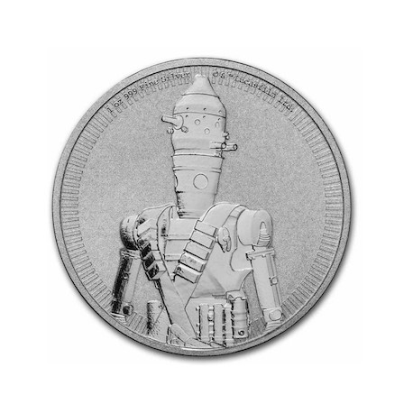 1 oz silver STAR WARS 2021 The MANDALORIAN $2 BU