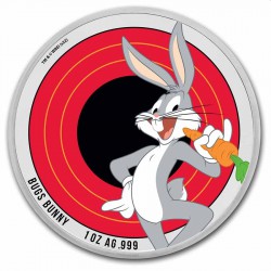 Samoa 1 oz silver BUGS BUNNY 2022 $5 BU COLOURED