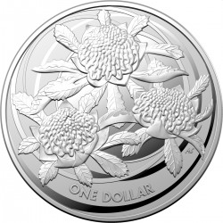 RAM 1 oz silver WARATAH 2022 Wild Flowers series $1 BU