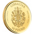Gibraltar 1 oz GOLD WAR ELEPHANT 2022 $1
