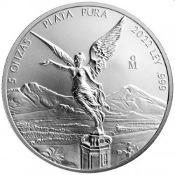 MEXICO 5 oz SILVER LIBERTAD 2022 BU 