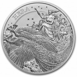 St. Helena 1 oz silver HERA & The PEACOCK 2022 £1 BU