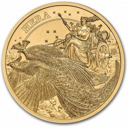 St. Helena 1/4 oz GOLD HERA & The PEACOCK 2022 £10 BU