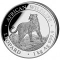 1 kilo silver SOMALIA LEOPARD 2021 Shillings 2 000