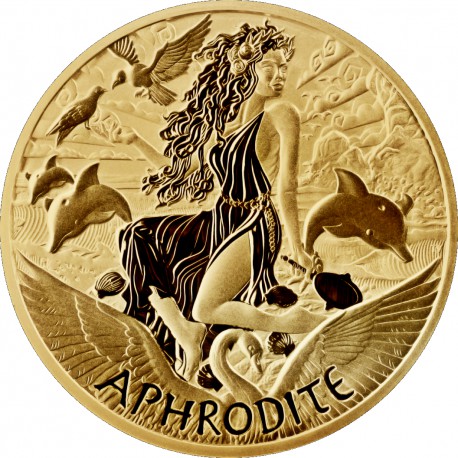 PM 1 oz GOLD GODS OF OLYMPUS 2022 ATHENA BU $100 MINTAGE 100