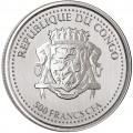 1 oz silver GORILLA CONGO 2021 CFA 5000