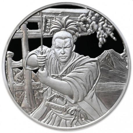 SAMURAI 1 oz silver Ancient Warriors 2022 $0.50 Fiji