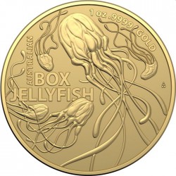 RAM MOST DANGEROUS 1 oz GOLD BOX JELLYFISH 2023 $100