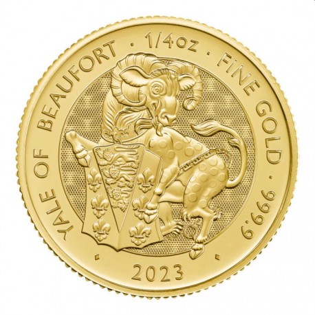 U.K. 1/4 oz gold TUDOR BEASTS The LION OF ENGLAND 2022 BU £25