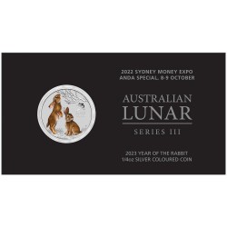 Sydney Money Expo Special 2023 Year of the Rabbit 1/4 oz Silver Coloured Coin