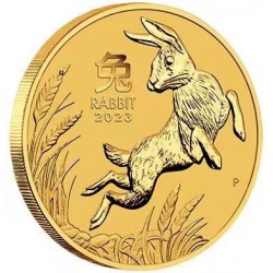 PM Lunar 3 RABBIT 1 oz GOLD 2023 BU $100 Australia