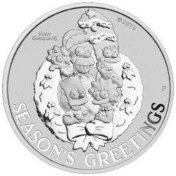 Perth Mint 1 oz silver The SIMPSONS 2022 $1 BU * SEASON'S GREETINGS *