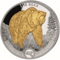 Wildlife 1 oz silver The BEAR 2022 Congo 20 Fr Gilded