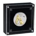 PM Lunar 3 RABBIT 1 oz silver 2023 BU $1 GILDED Australia