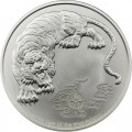 1 oz silver WHITE TIGER 2023 Four Guardians BU $2