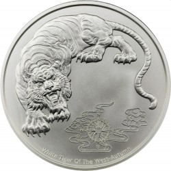 1 oz silver WHITE TIGER 2023 Four Guardians BU $2
