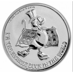 1 oz silver DISNEY SCROOGE McDUCK 2022 $2 BU I'm the richest Duck