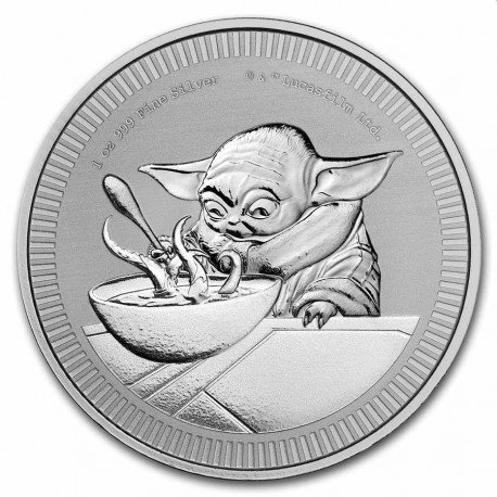 1 oz silver STAR WARS 2022 The MANDALORIAN IG-11 $2 BU