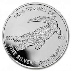 1 oz silver Mandala CROCODILE 2022 Chad 5000 CFA 