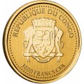 CONGO 1 oz GOLD GORILLA 2021 CFA 3000 PROOF 1st box + coa