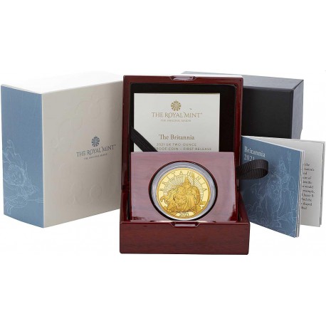 UK 2 oz GOLD THE BRITANNIA PREMIUM RANGE PROOF £200 Box + coa