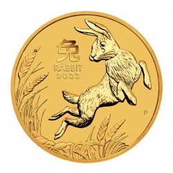 PM Lunar 3 RABBIT 10 oz GOLD 2023 BU $1000 Australia